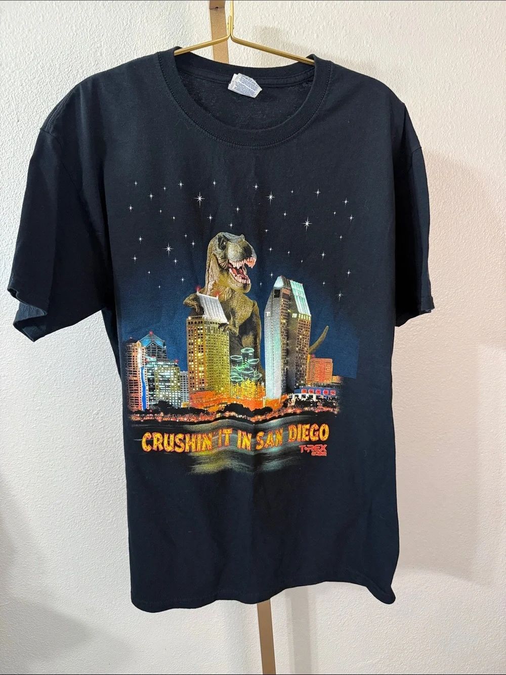 Crushin' It in San Diego T-Rex Graphic Tee - Black- Large